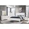 Global Furniture Usa Traditional Glam Croc Pompei Metallic White King Bed Group With Led 2879 - alternate 2